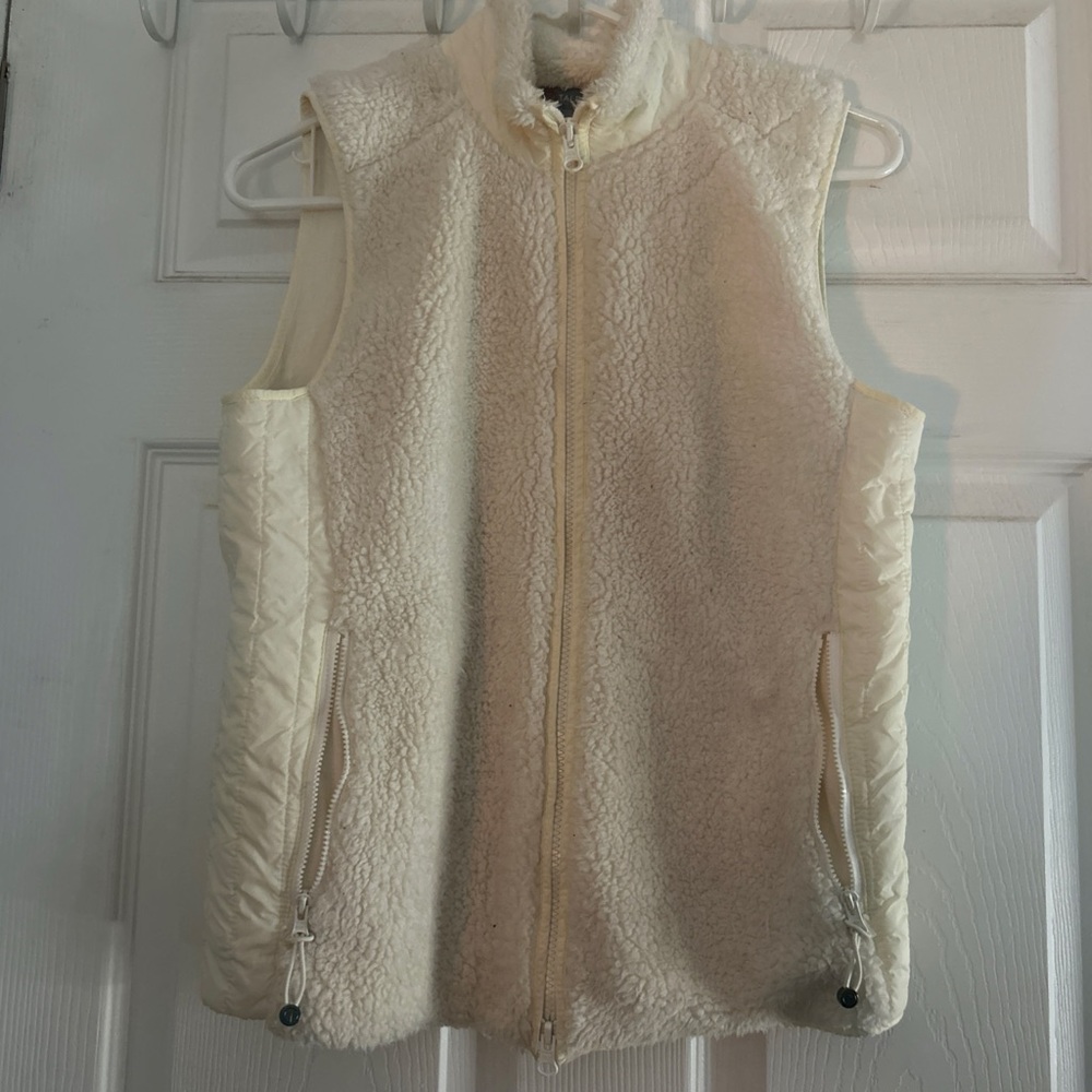 Talbots Ivory Sherpa Vest